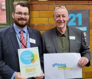 Eamonn O'Brien and John Hacking Living Wage Campaign for GM Poverty Action